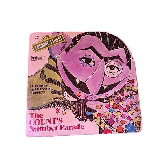 Vintage 1977 Sesame Street The Counts Number Parade Golden Shape Book Children - Picture 1 of 7